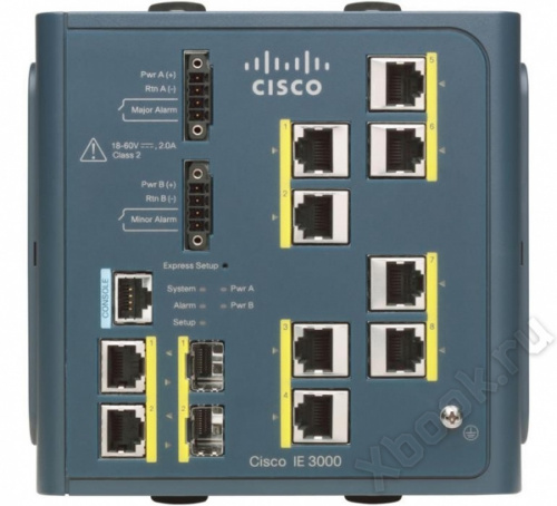 Cisco Industrial Ethernet IE-3000-8TC вид спереди