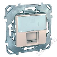 Schneider Electric SE Unica Беж Розетка комп(RJ45) 1-ая кат 5е с полем для надписи (MGU5.421.25ZD)