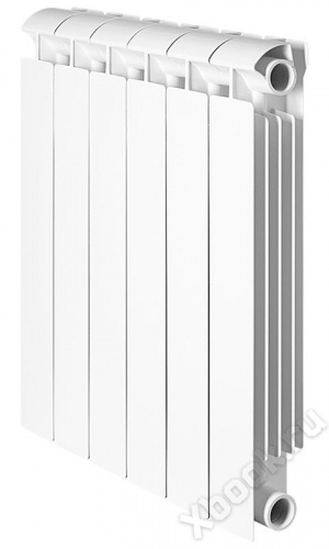 Global STYLE PLUS 500 4 секции радиатор биметаллический боковое подключение (белый RAL 9010) вид спереди